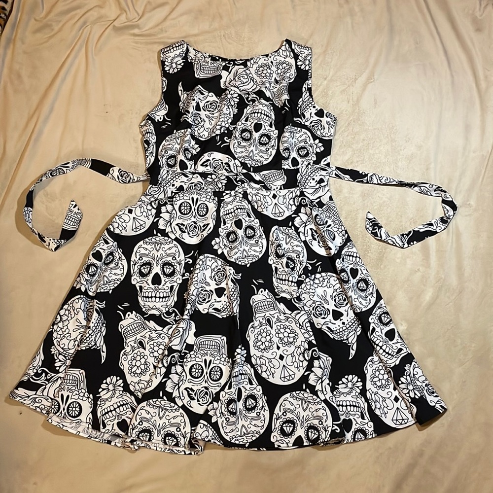 Womens sugar candy skull dress